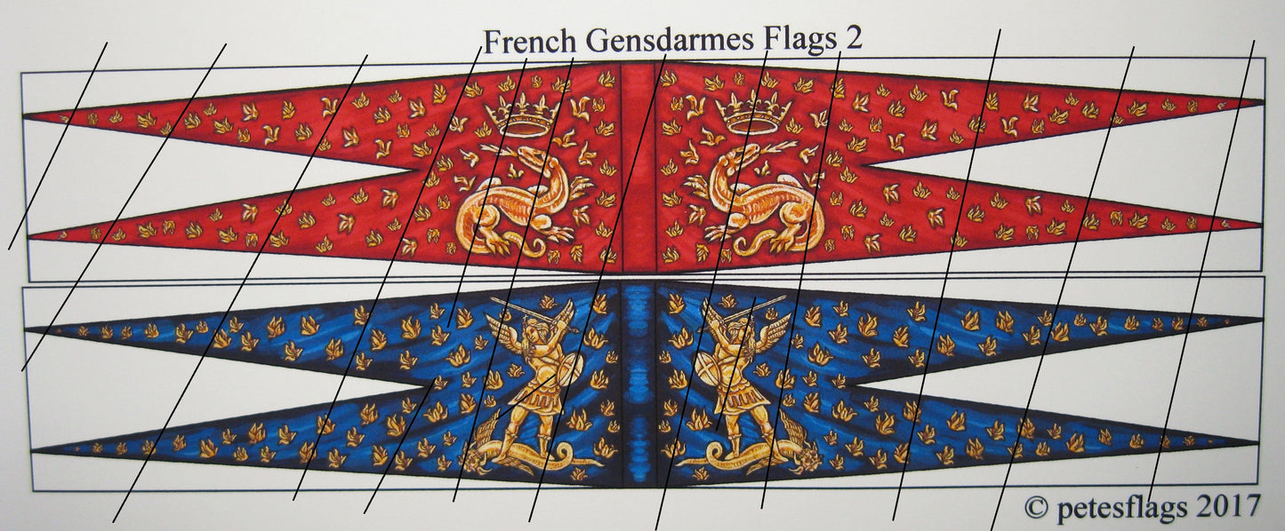 REN 63. French Gendarme Flags (2)