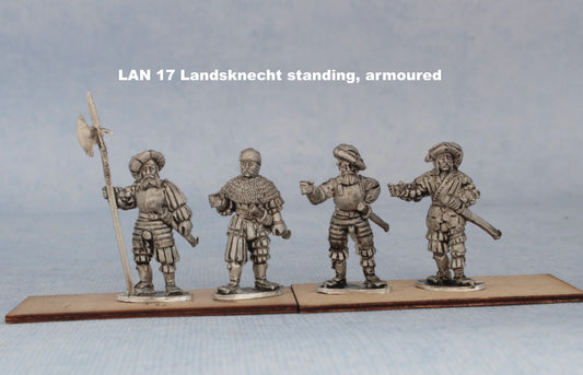 LAN 17. Landsknechts standing, armoured